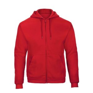 8x Felpa cappuccio e zip Unisex Rosso
