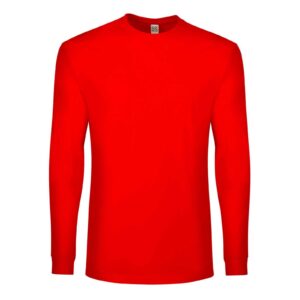 10x Tee Manica Lunga Unisex Rosso