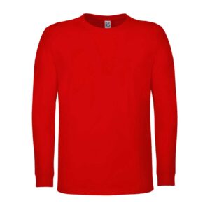 10x Tee Manica Lunga Bambino Rosso