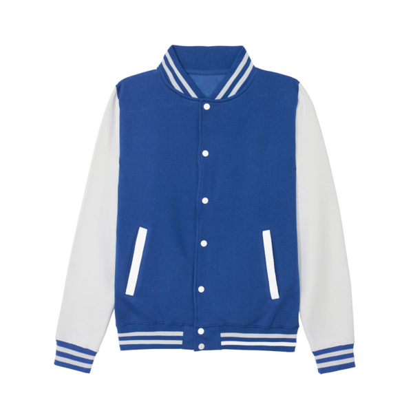 8x Giacca College Unisex Royal/Bianco