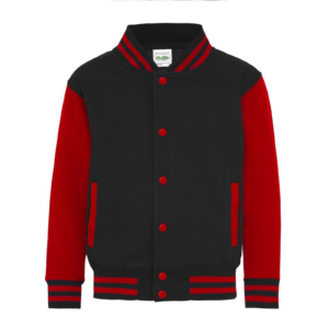 8x Giacca College Bambino Nero/Rosso