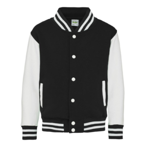 8x Giacca College Bambino Nero/Bianco