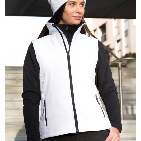 8x Softshell Smanicato Donna Bianco - immagine 3