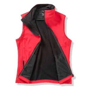 8x Softshell Smanicato Donna Rosso