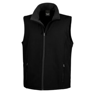 8x Softshell Smanicato Uomo Nero